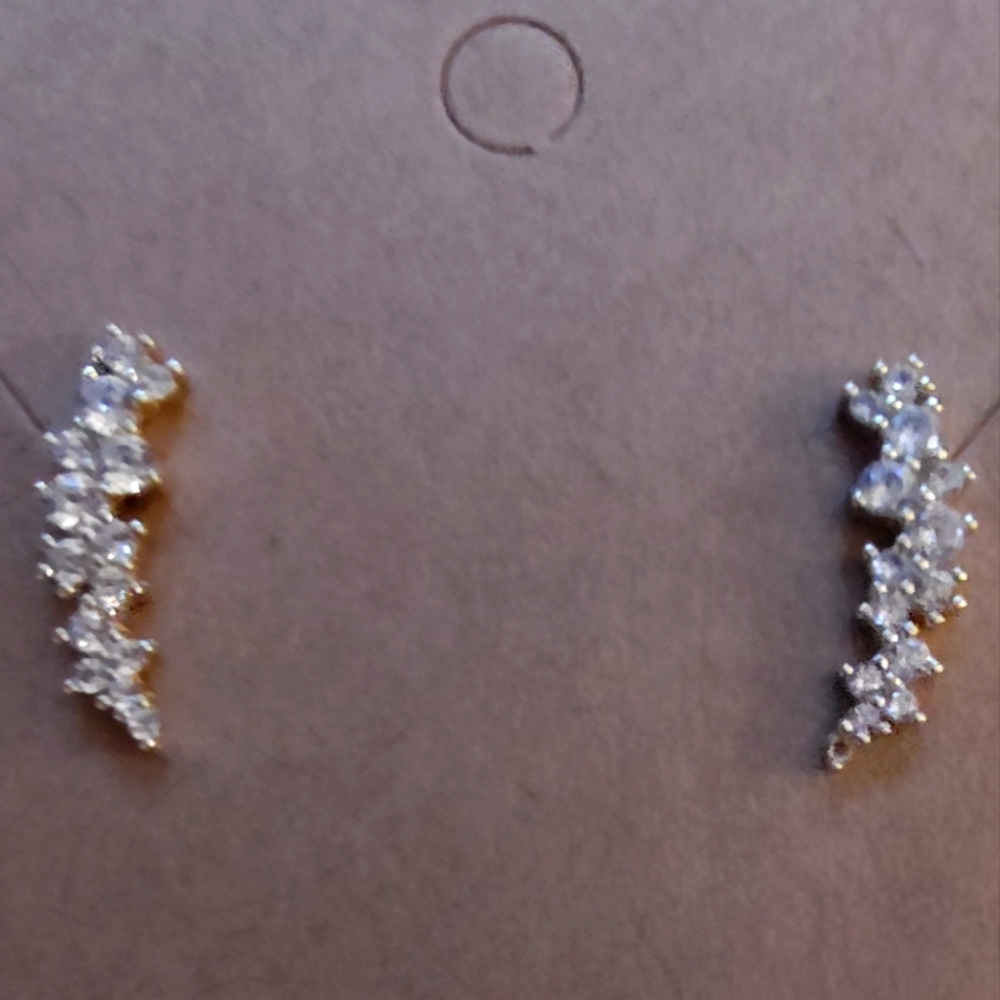 Angel Wings Gold Plated and Cubic Zirconia Earrings